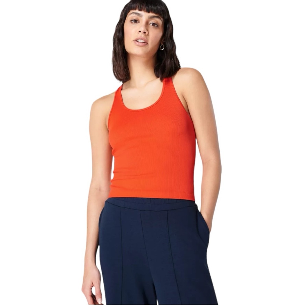 Sweaty Betty Seamless Twist Back Tank Top In Resort Red